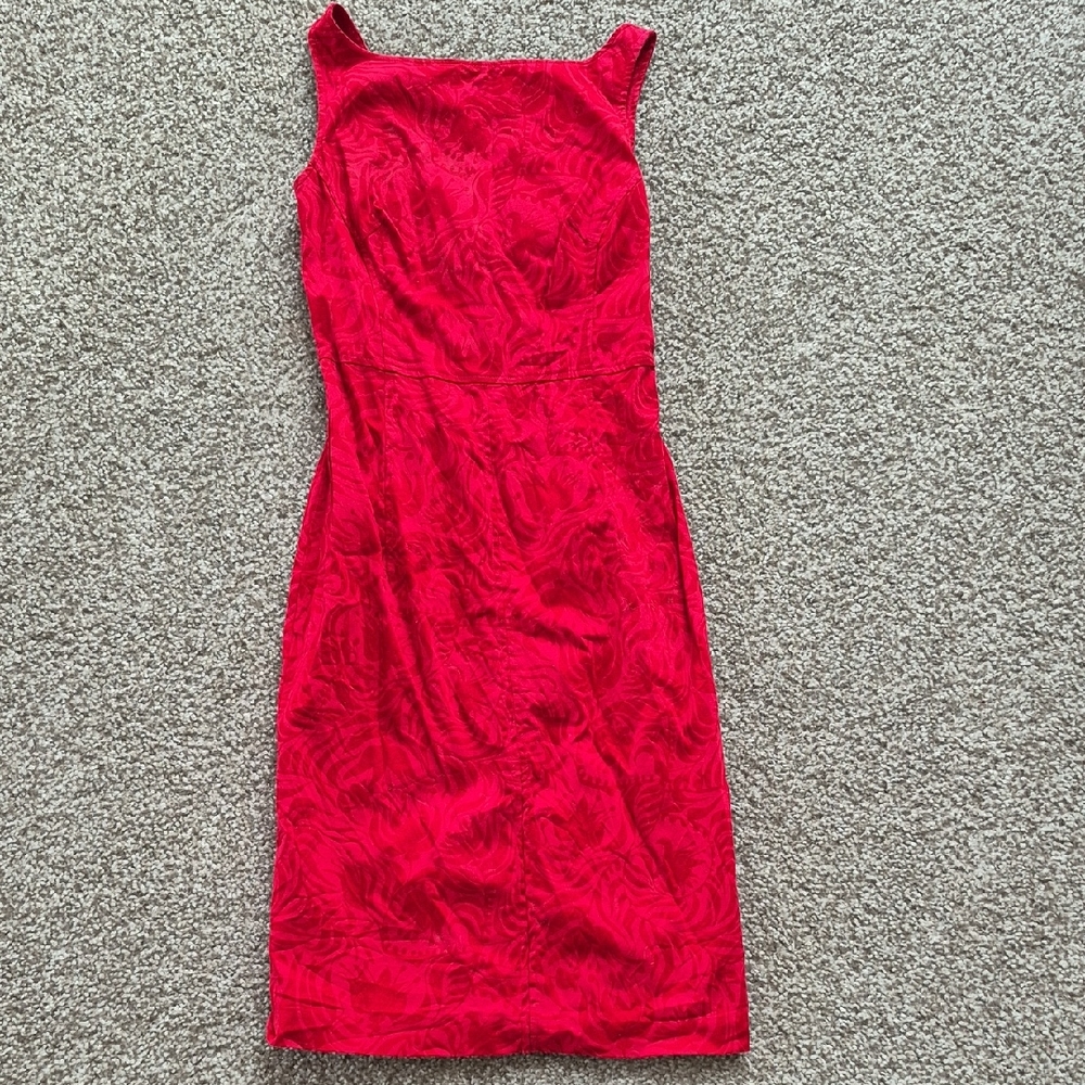 Express Vibrant Red Midi Dress